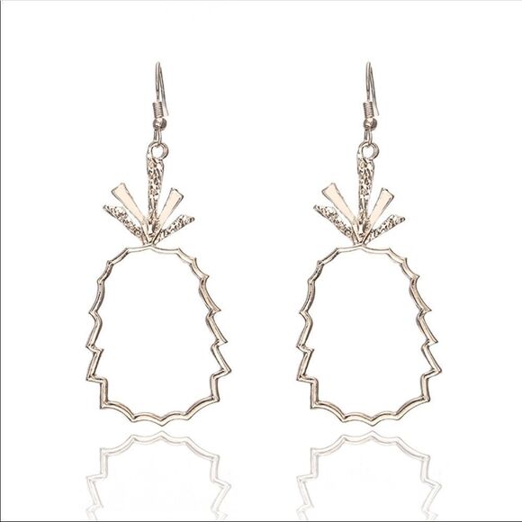 Gold Beloved & Fashionable Pineapple Earrings (J1) - Picture 2 of 4